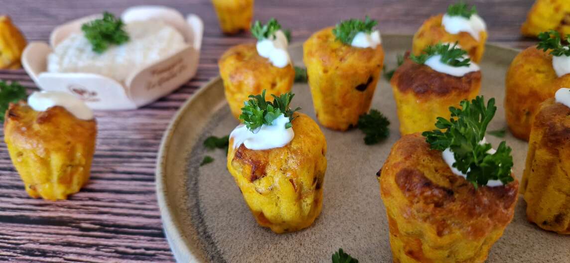 Muffin salati allo zafferano con patate dolci