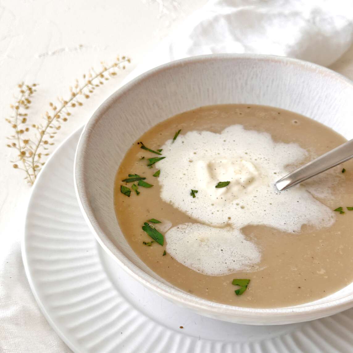 Zuppa d'asperula alla vaniglia